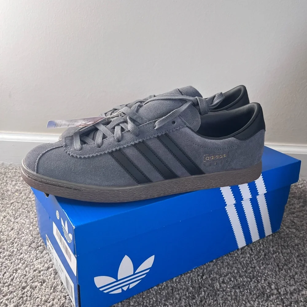 Adidas Gray Sneakers with Black Stripes - Picture 2 of 3